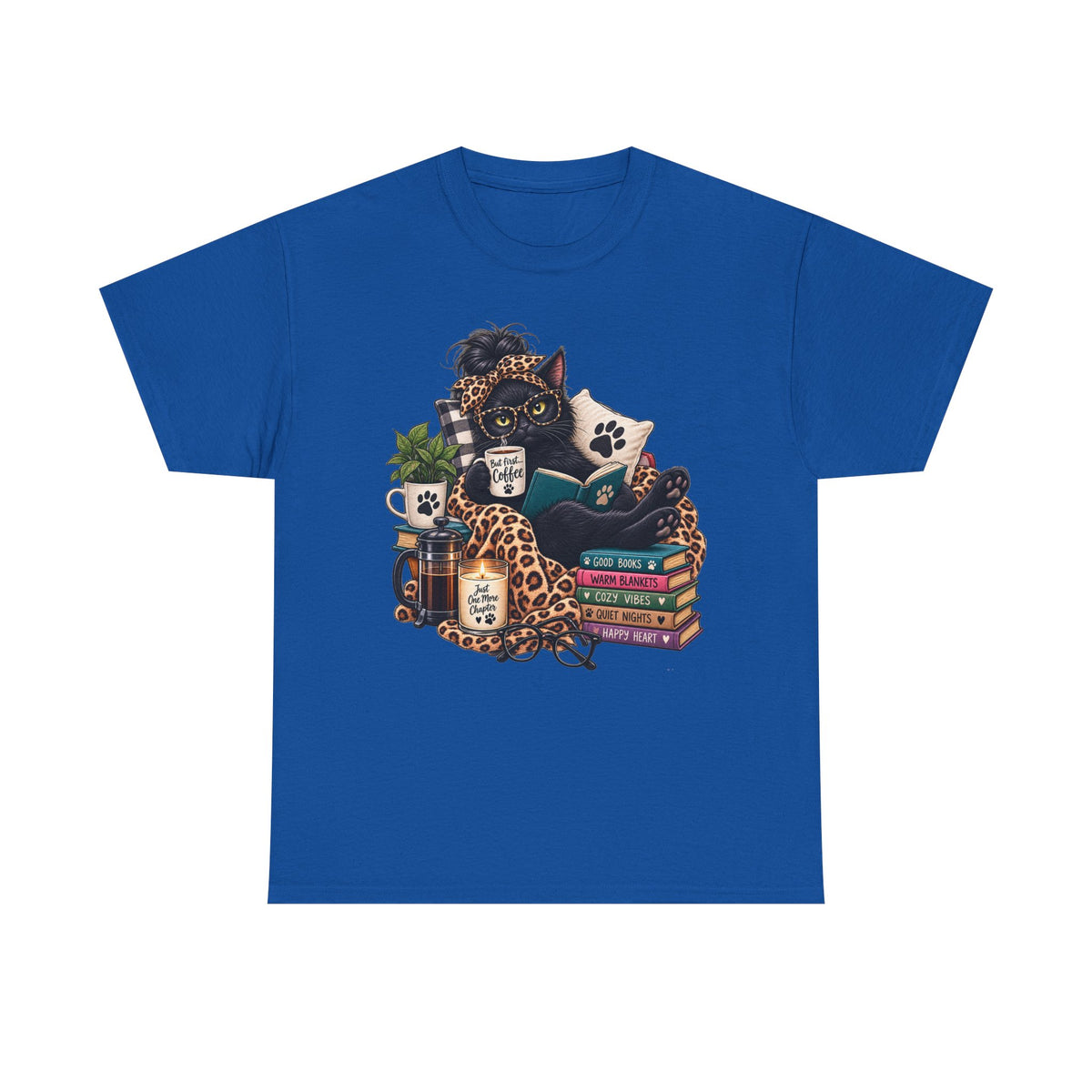 Cozy Cat Reading Tee