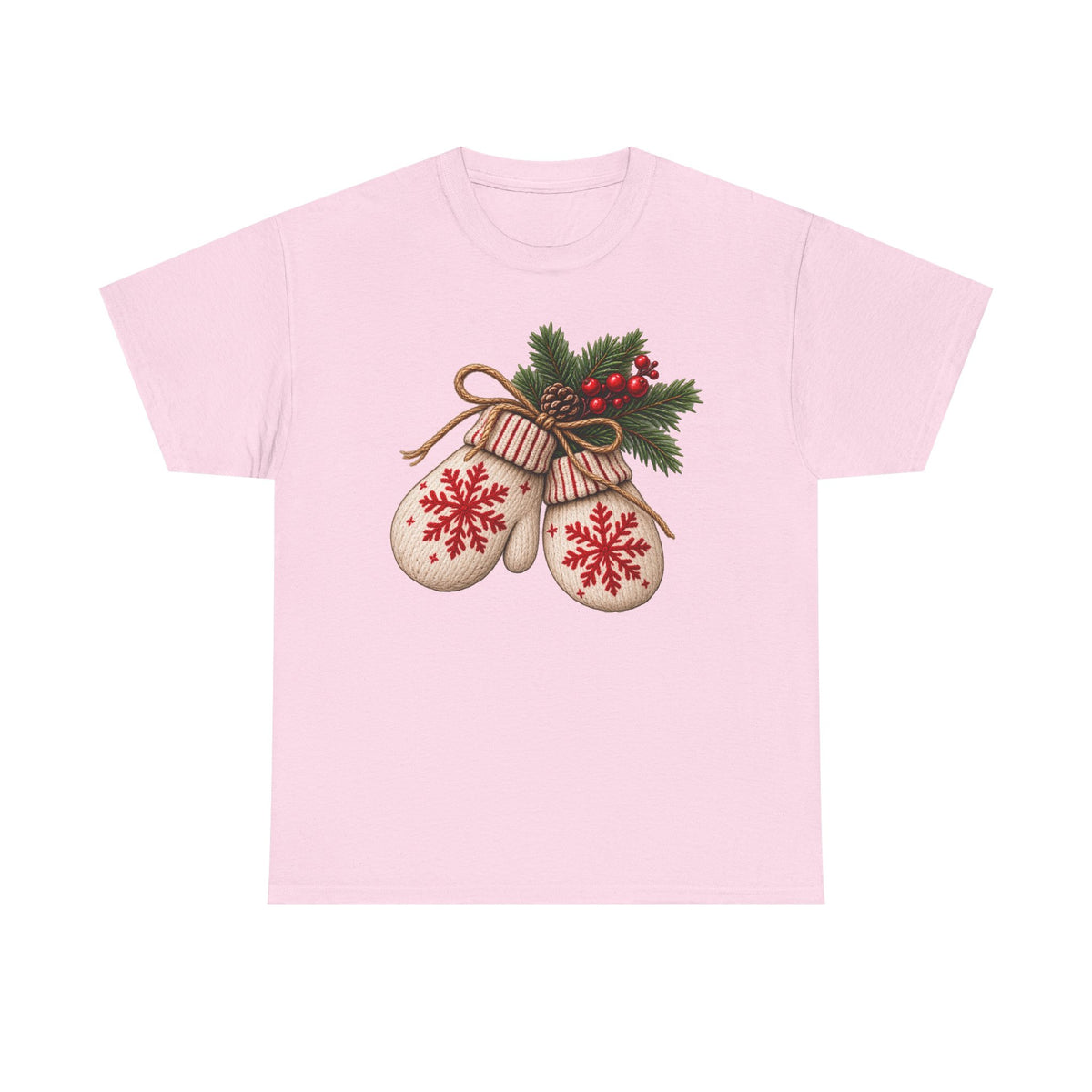 Cozy Christmas mittens T-shirt… Festive winter holiday tee
