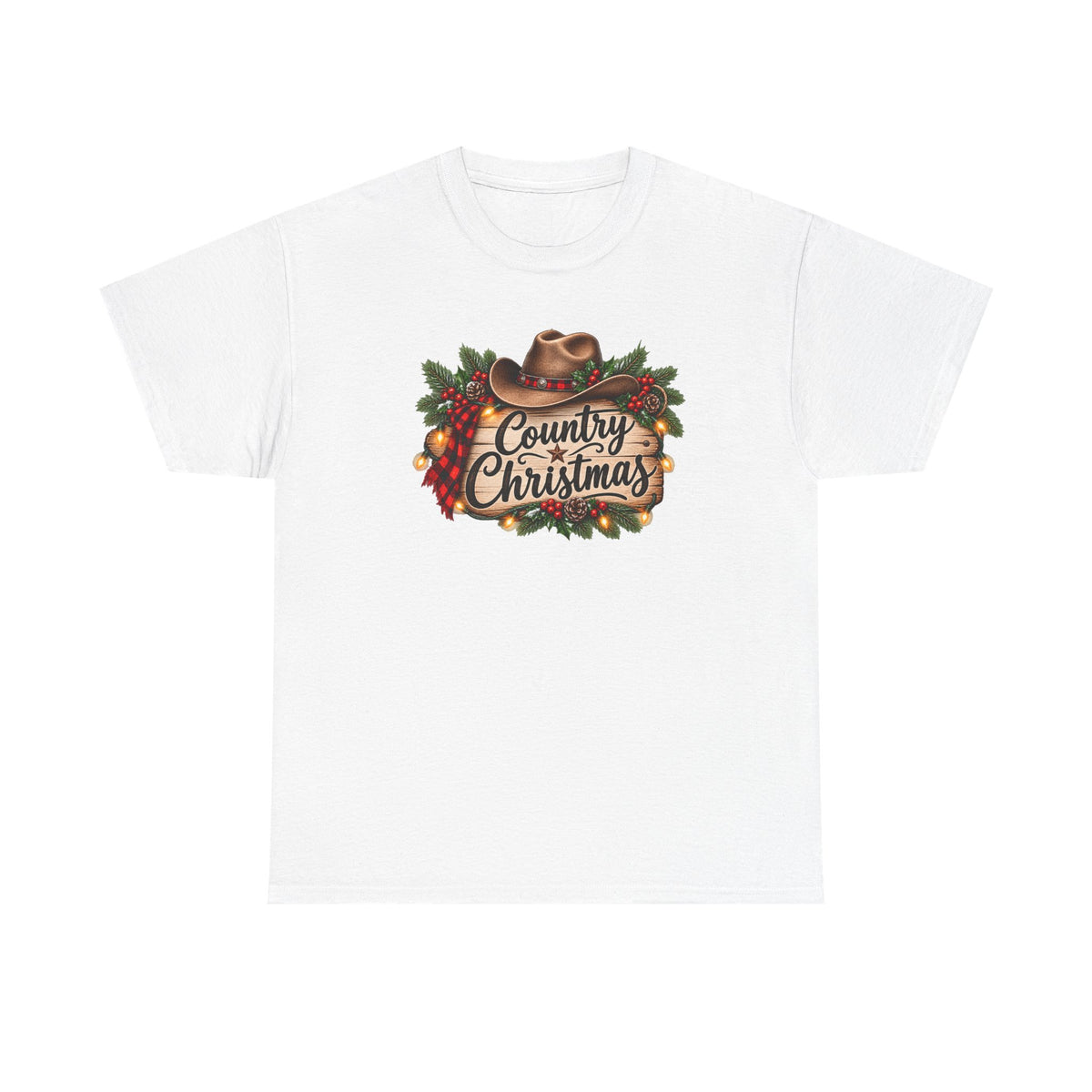 Country Christmas T-Shirt — Rustic Cowboy Holiday Tee
