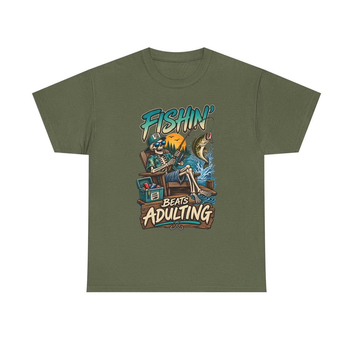 Fishing Beats Adulting T-Shirt