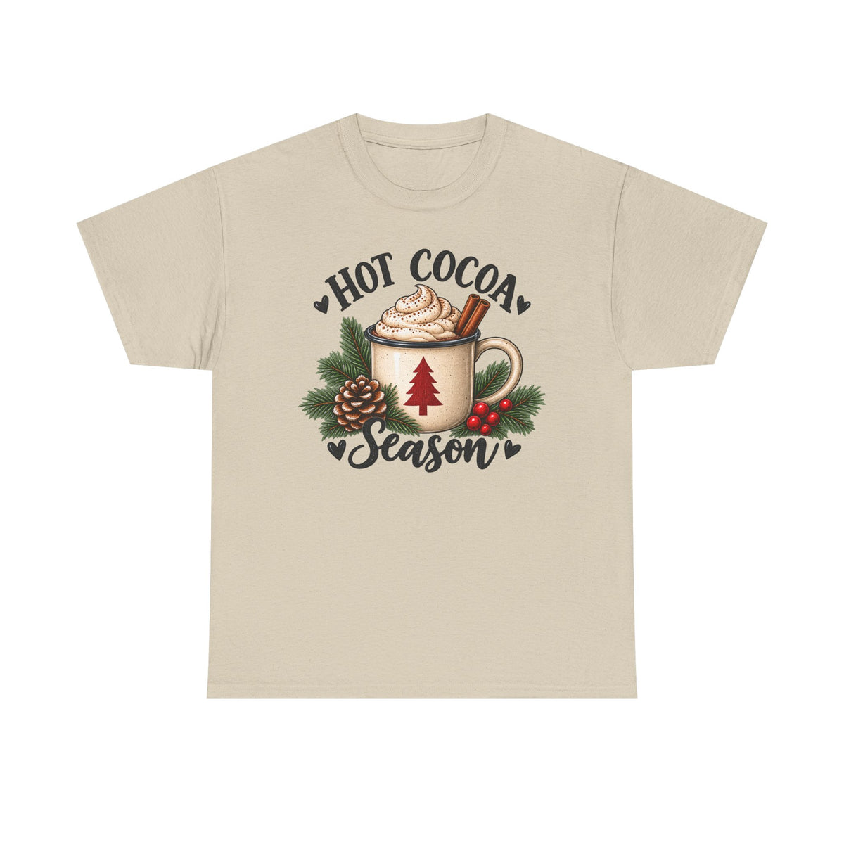 Hot chocolate season T-shirt… Cozy Christmas holiday tee