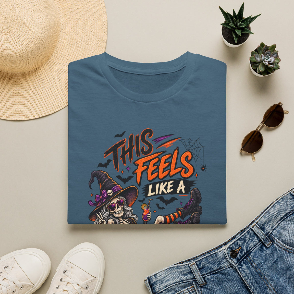 This feels like a bad idea, T-shirt, funny Halloween shirt, spooky horror graphic tee