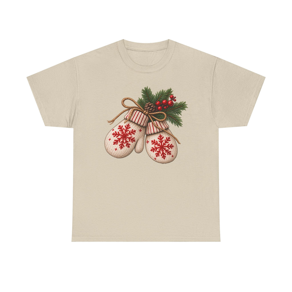 Cozy Christmas mittens T-shirt… Festive winter holiday tee