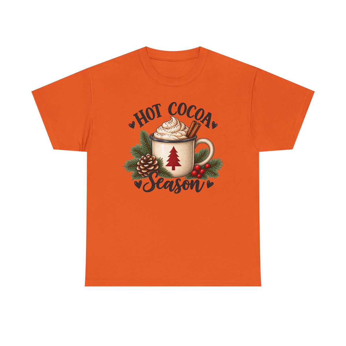 Hot chocolate season T-shirt… Cozy Christmas holiday tee