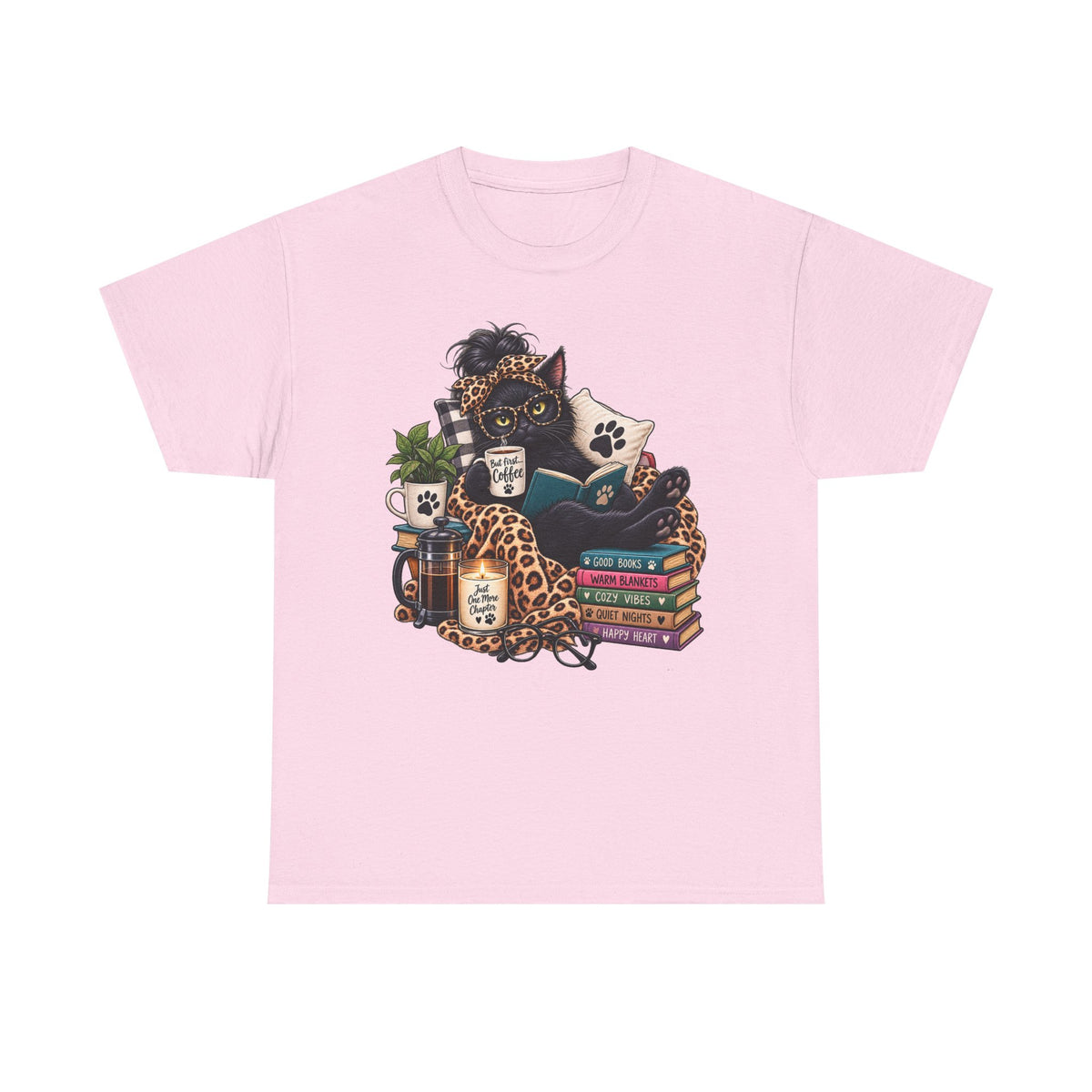Cozy Cat Reading Tee