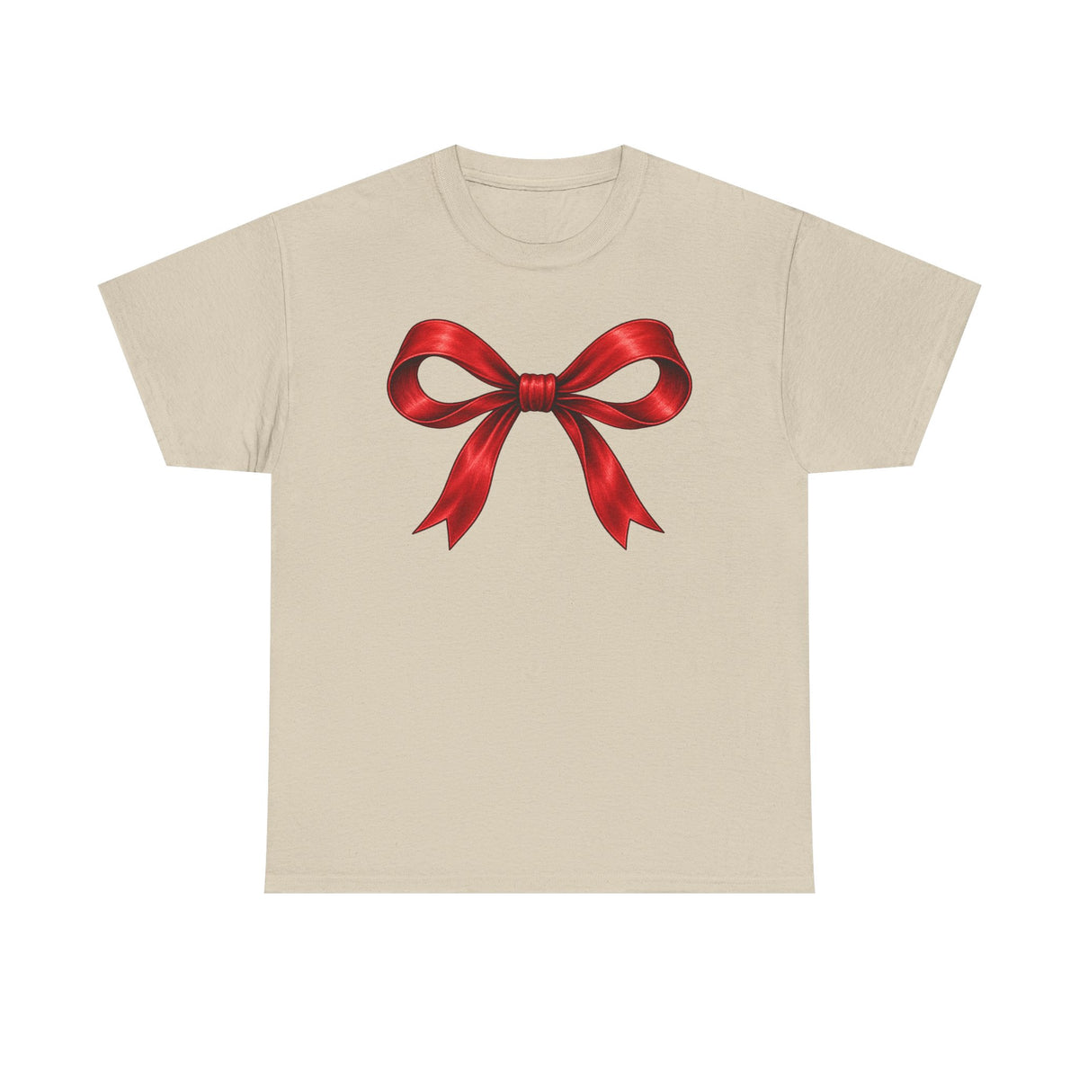 Wrapped in Christmas cheer T-shirt… Festive holiday bow tee
