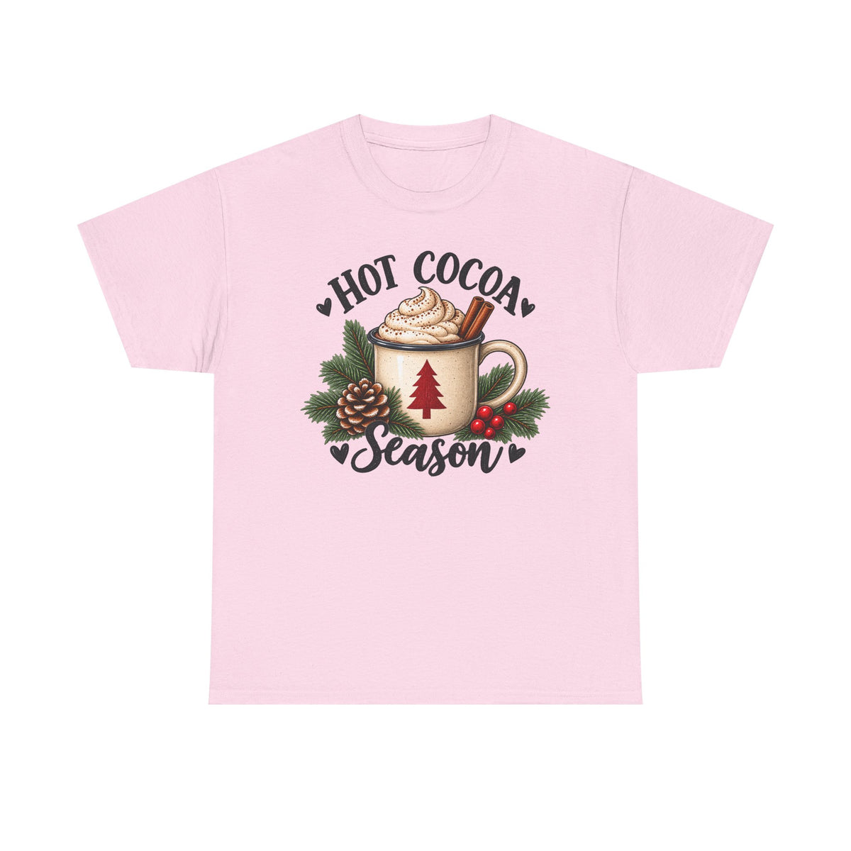 Hot chocolate season T-shirt… Cozy Christmas holiday tee