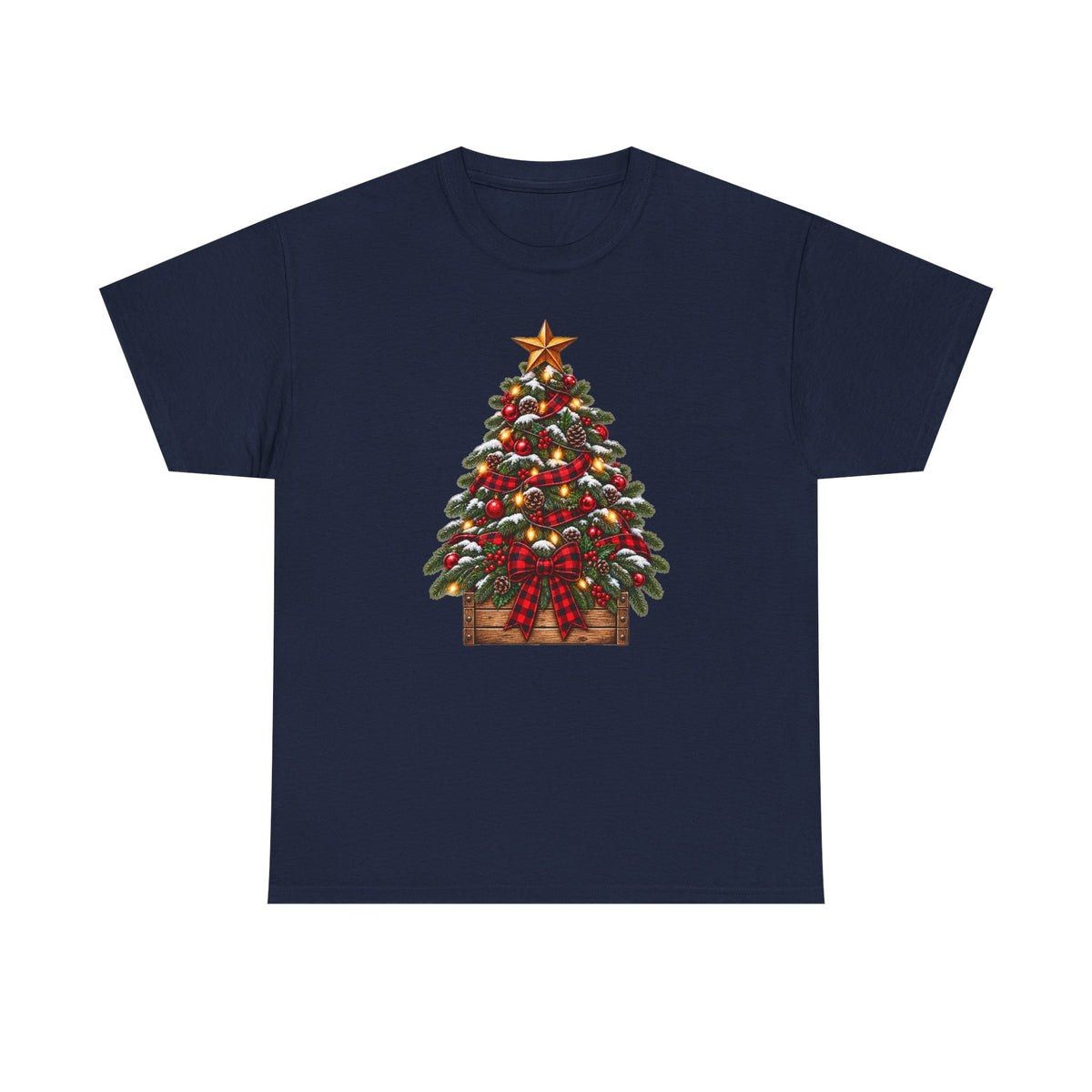 Christmas Tree Graphic Tee — Festive Ornamented Holiday T-Shirt