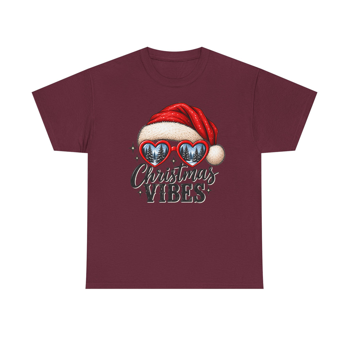 Christmas vibes holiday graphic T-shirt
