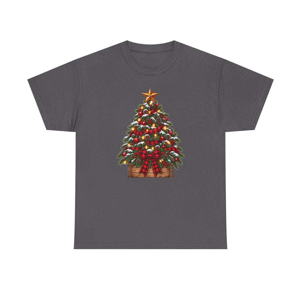 Christmas Tree Graphic Tee — Festive Ornamented Holiday T-Shirt