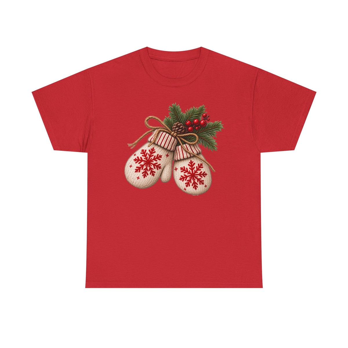 Cozy Christmas mittens T-shirt… Festive winter holiday tee