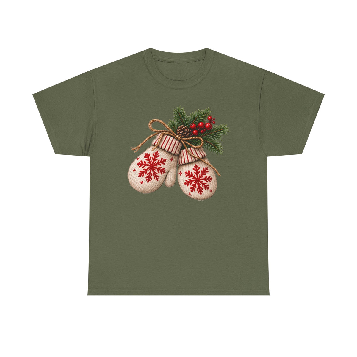 Cozy Christmas mittens T-shirt… Festive winter holiday tee