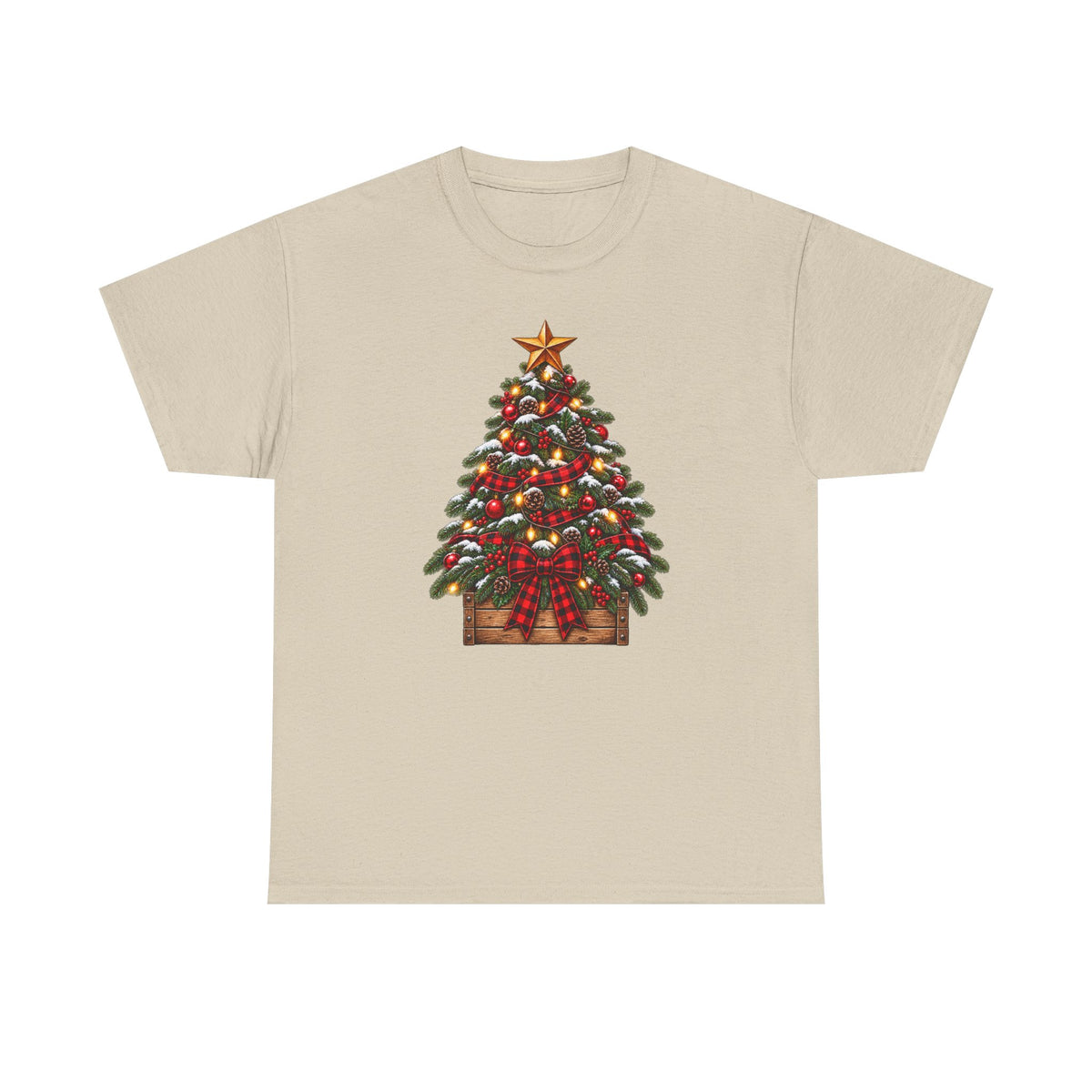 Christmas Tree Graphic Tee — Festive Ornamented Holiday T-Shirt