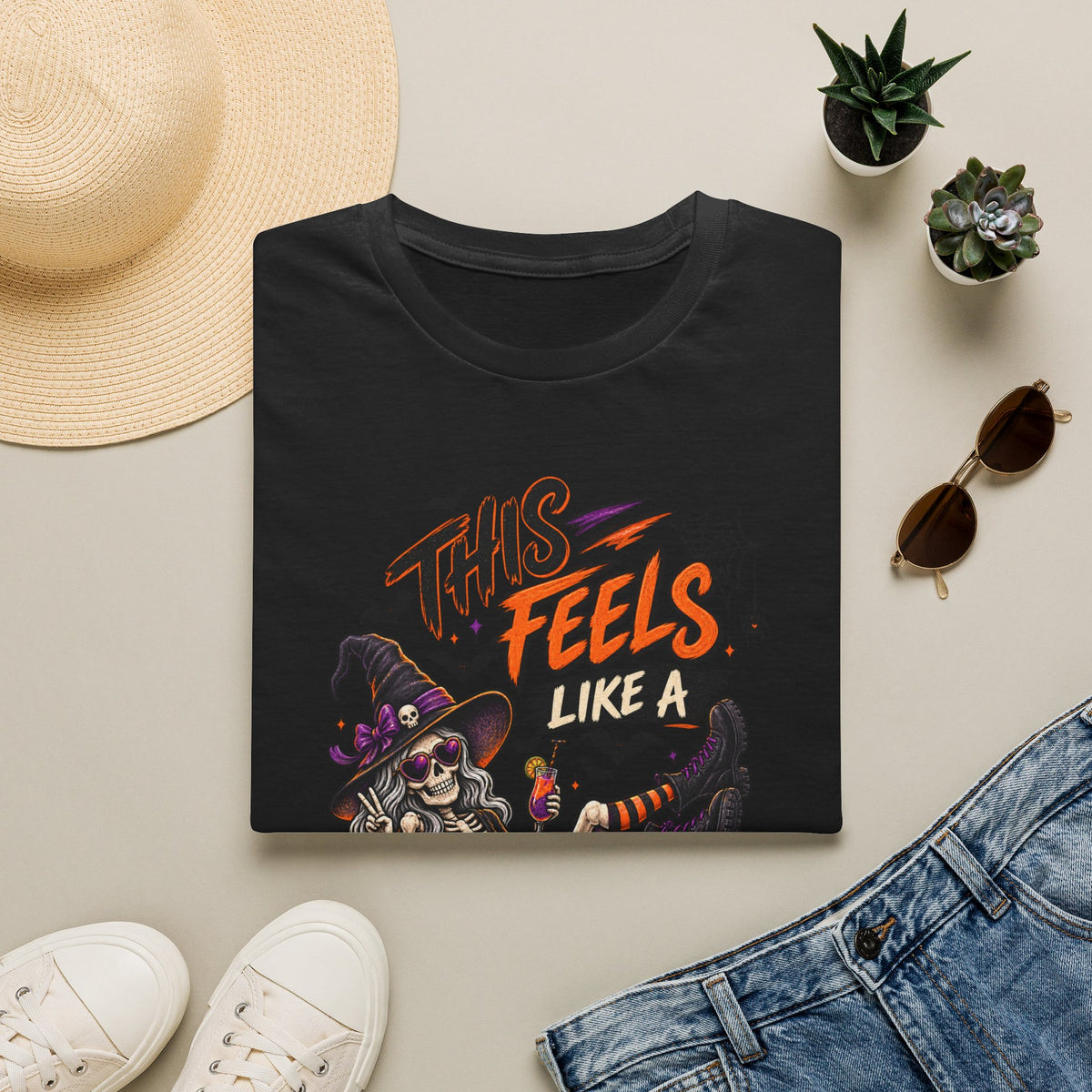 This feels like a bad idea, T-shirt, funny Halloween shirt, spooky horror graphic tee