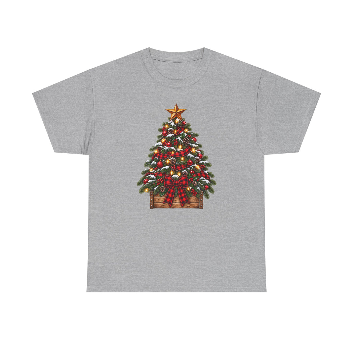 Christmas Tree Graphic Tee — Festive Ornamented Holiday T-Shirt