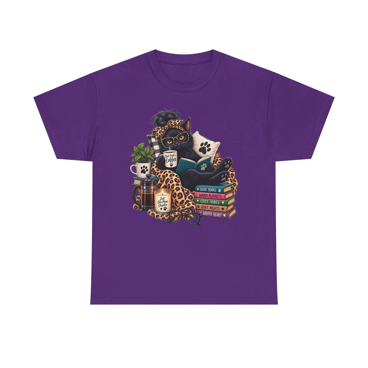 Cozy Cat Reading Tee
