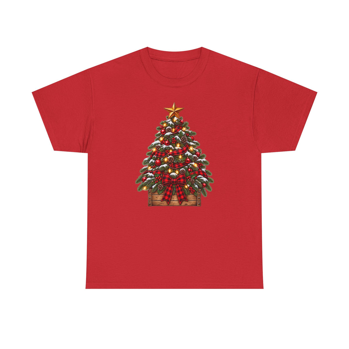 Christmas Tree Graphic Tee — Festive Ornamented Holiday T-Shirt