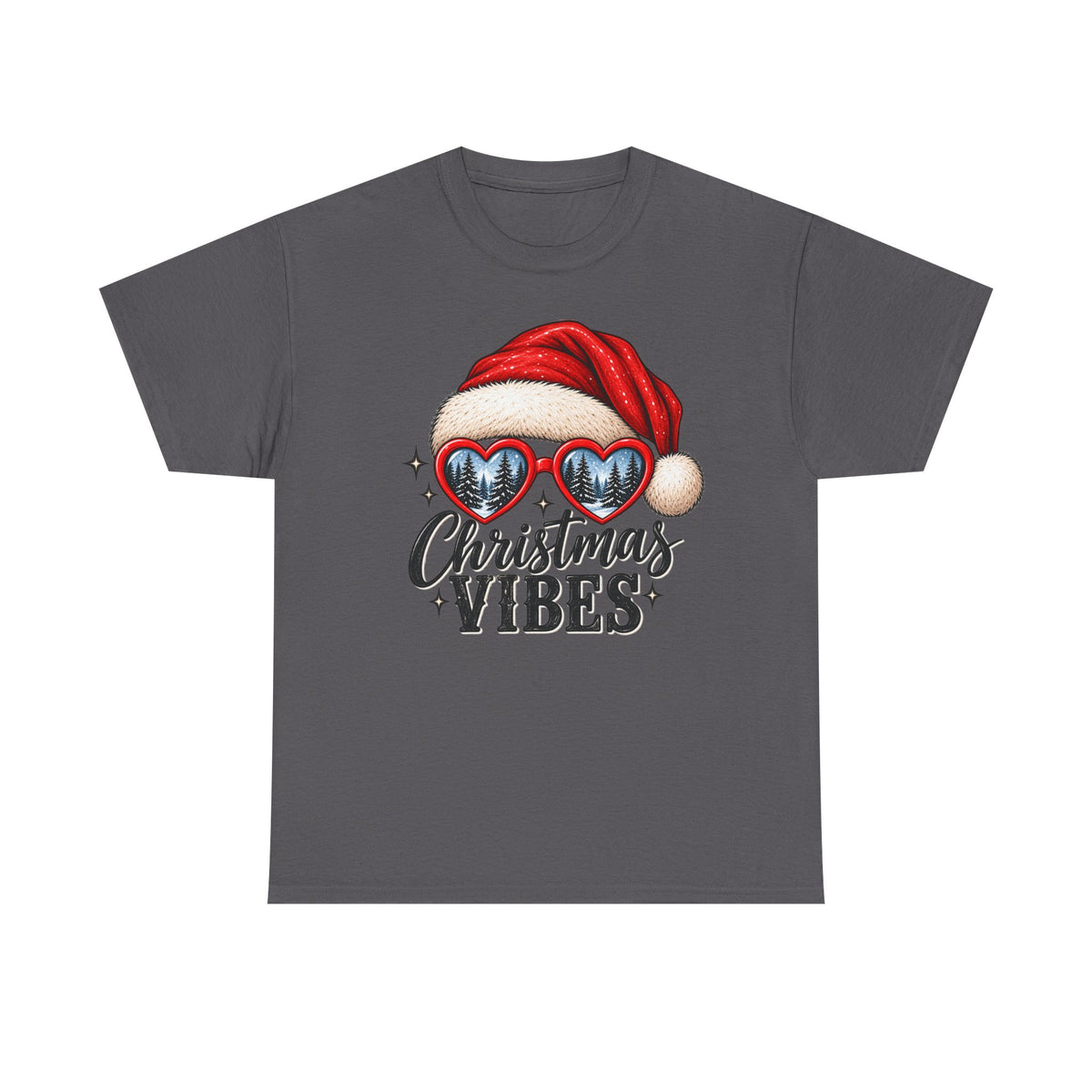 Christmas vibes holiday graphic T-shirt