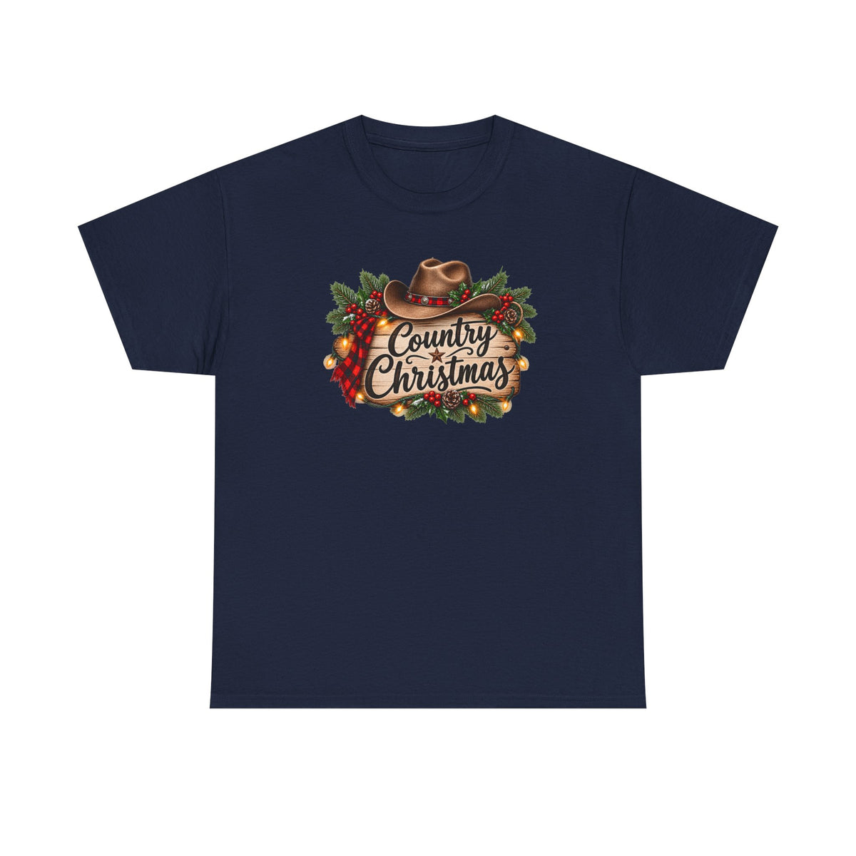 Country Christmas T-Shirt — Rustic Cowboy Holiday Tee