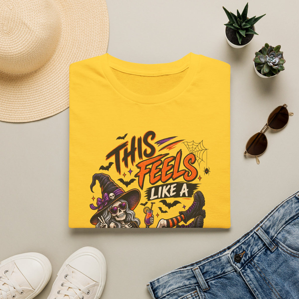 This feels like a bad idea, T-shirt, funny Halloween shirt, spooky horror graphic tee