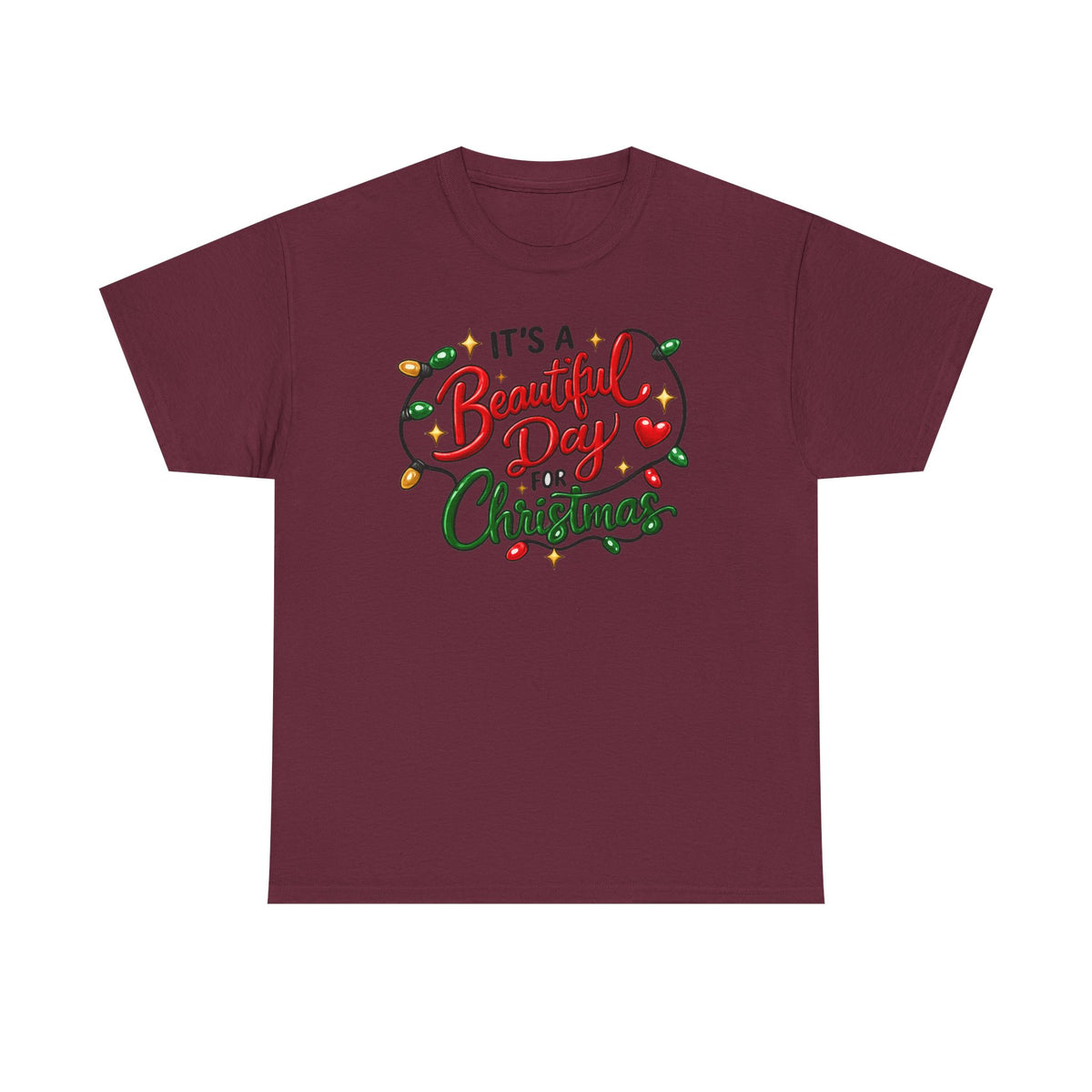 It's a beautiful day for Christmas T-shirt… Festive holiday graphic tee