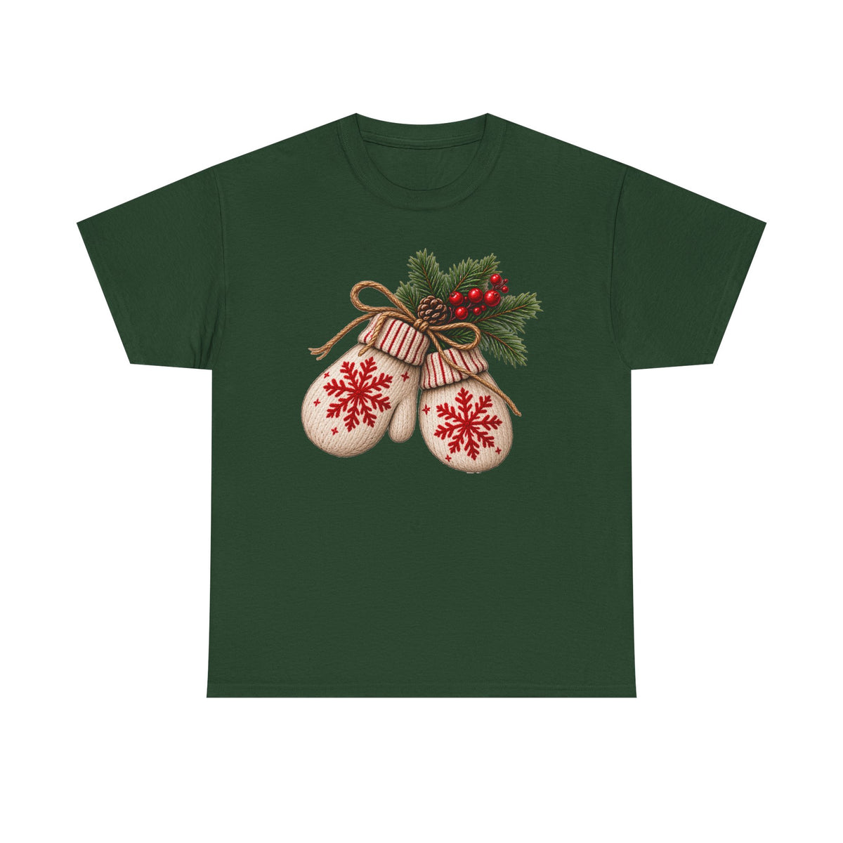 Cozy Christmas mittens T-shirt… Festive winter holiday tee