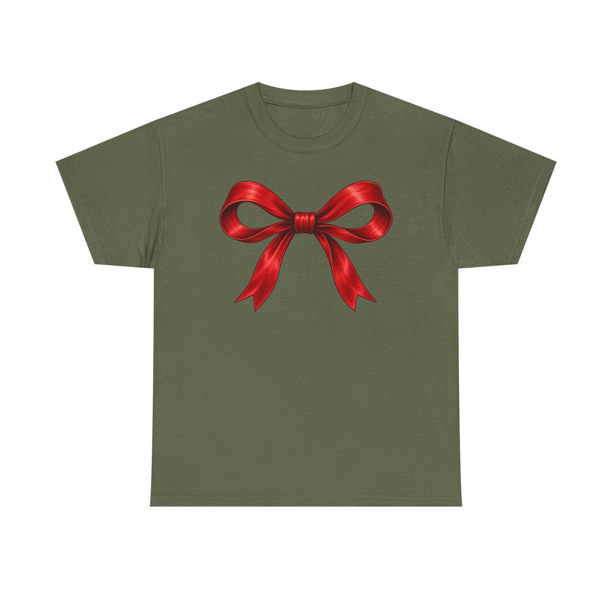 Wrapped in Christmas cheer T-shirt… Festive holiday bow tee