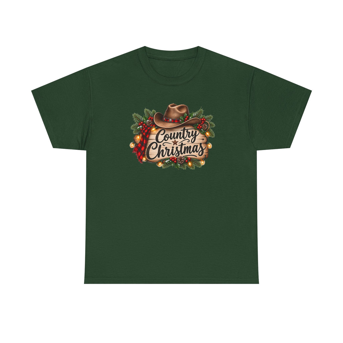 Country Christmas T-Shirt — Rustic Cowboy Holiday Tee