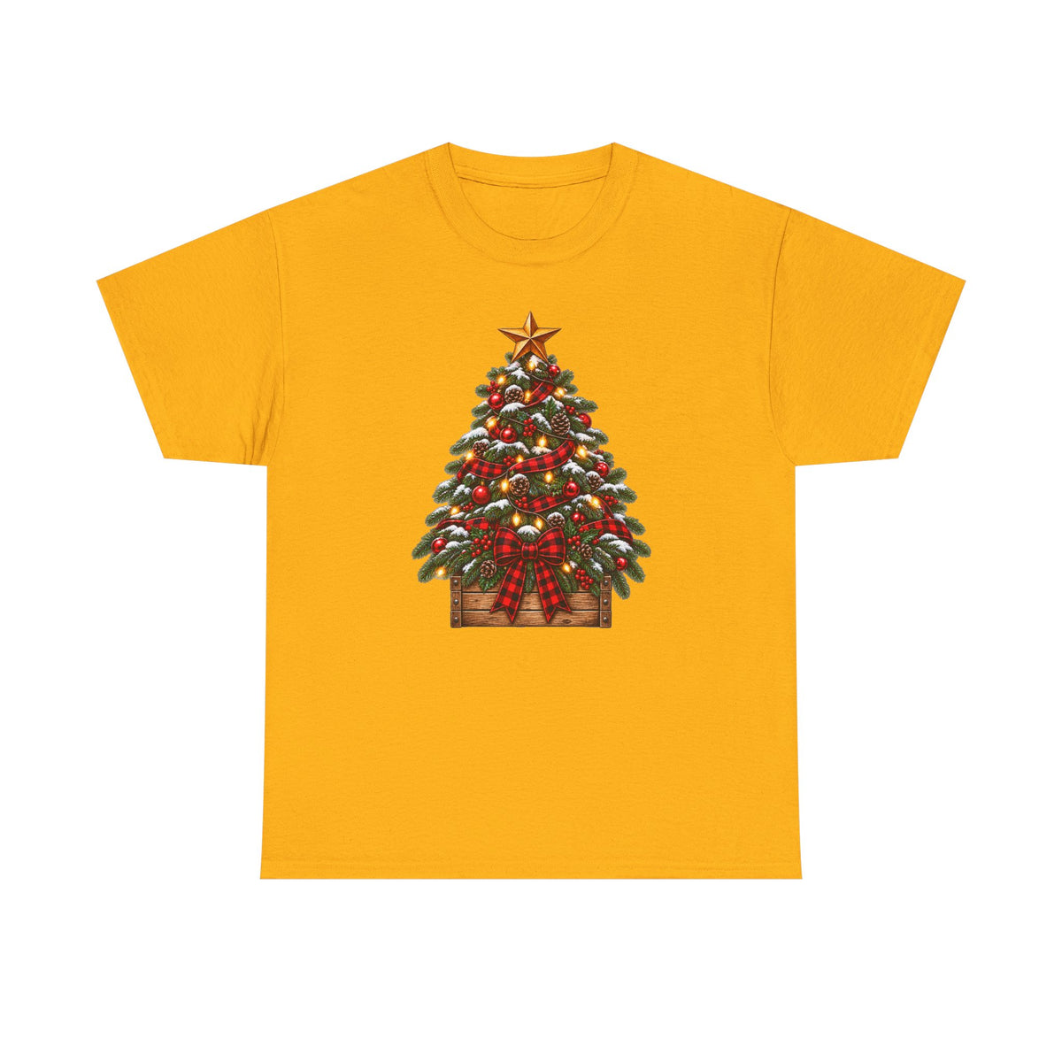 Christmas Tree Graphic Tee — Festive Ornamented Holiday T-Shirt
