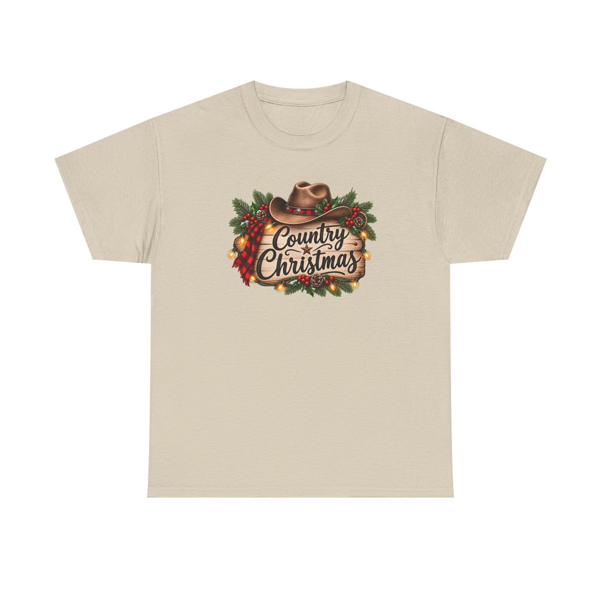Country Christmas T-Shirt — Rustic Cowboy Holiday Tee