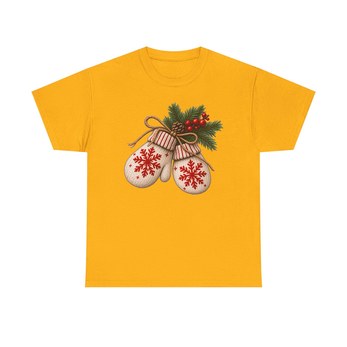 Cozy Christmas mittens T-shirt… Festive winter holiday tee