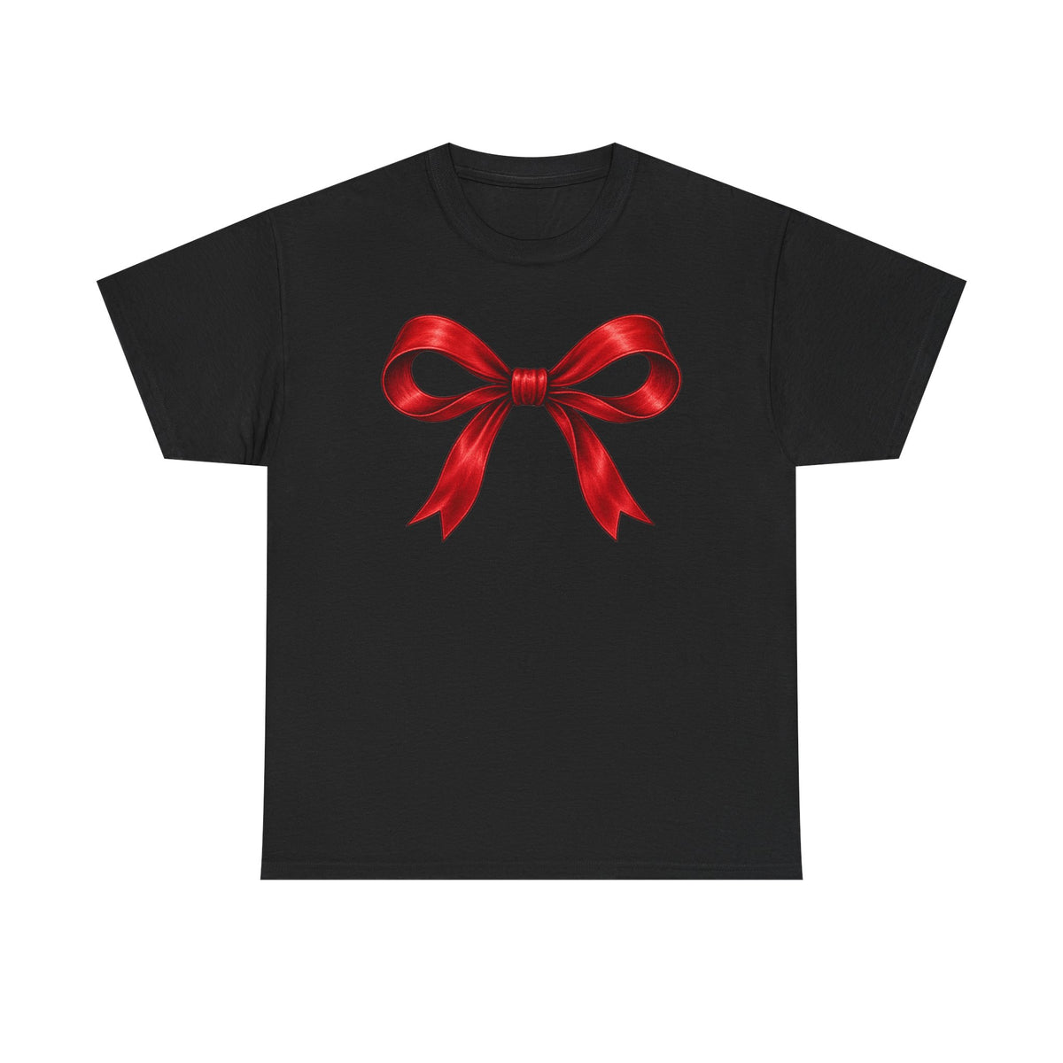 Wrapped in Christmas cheer T-shirt… Festive holiday bow tee