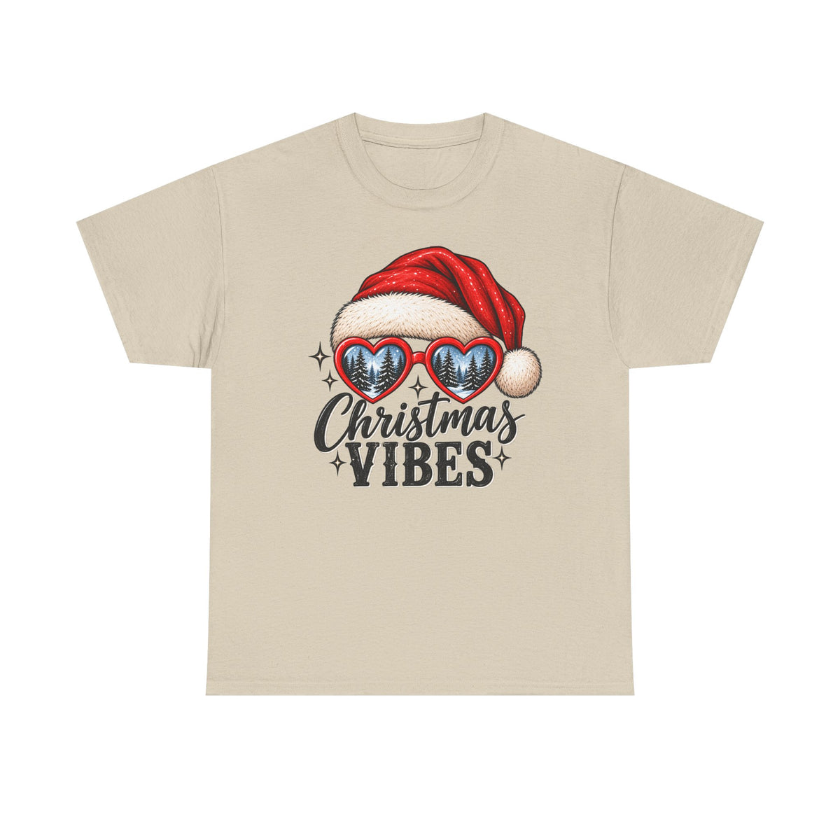 Christmas vibes holiday graphic T-shirt