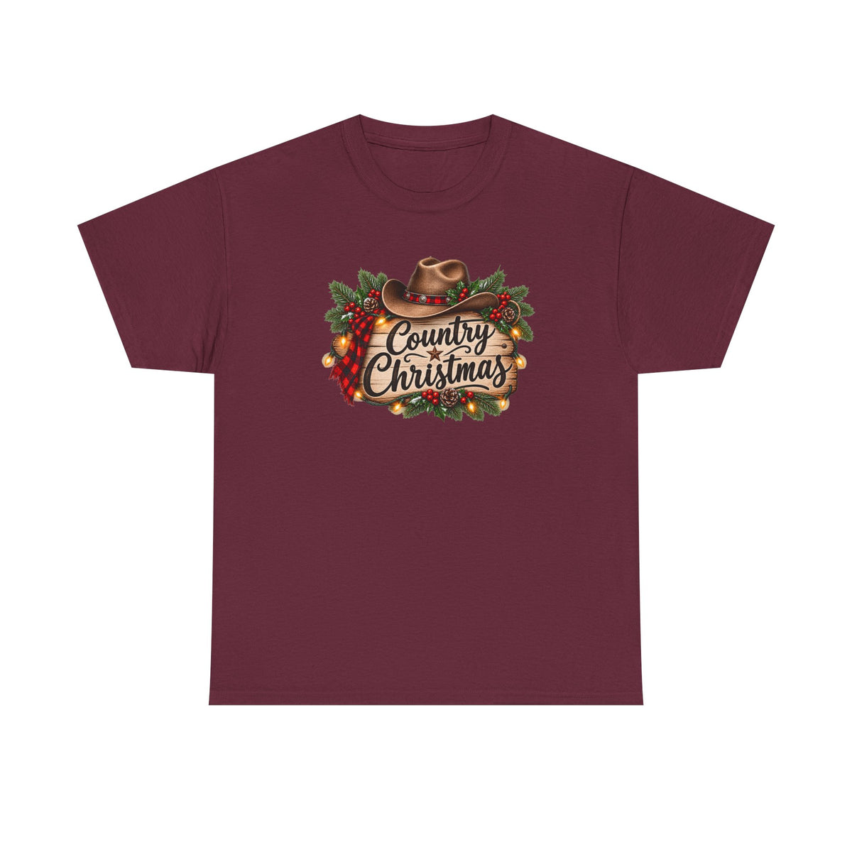Country Christmas T-Shirt — Rustic Cowboy Holiday Tee