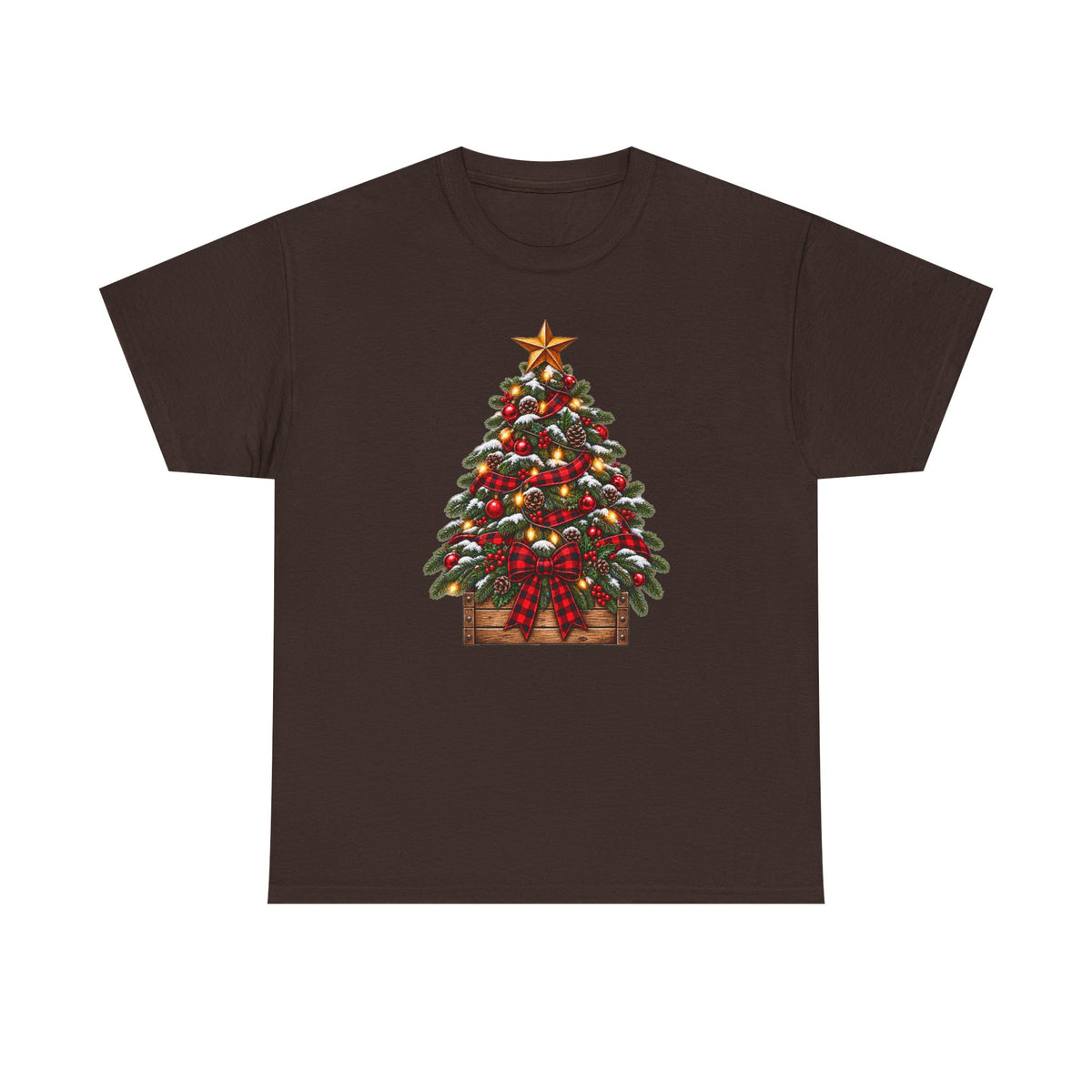 Christmas Tree Graphic Tee — Festive Ornamented Holiday T-Shirt