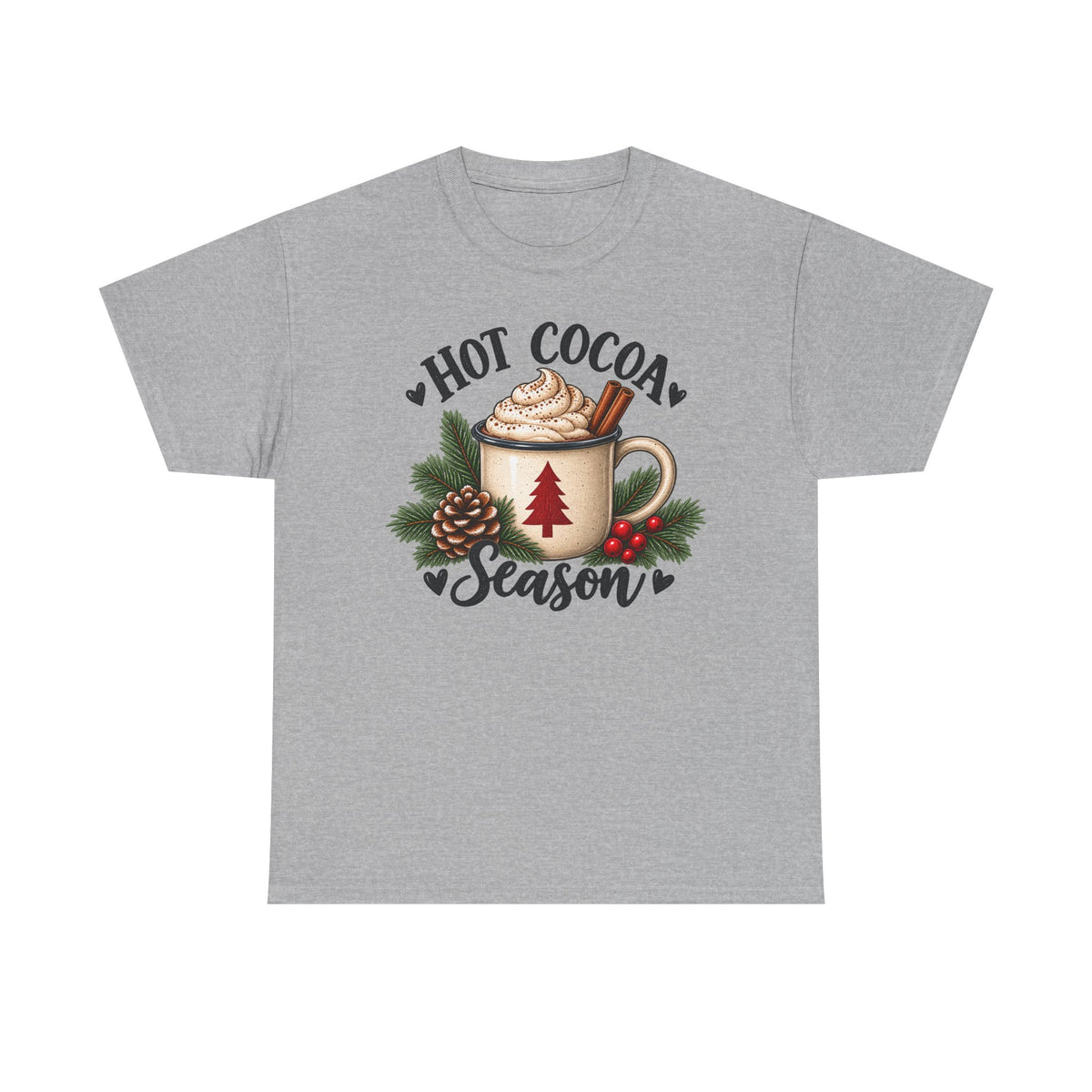 Hot chocolate season T-shirt… Cozy Christmas holiday tee
