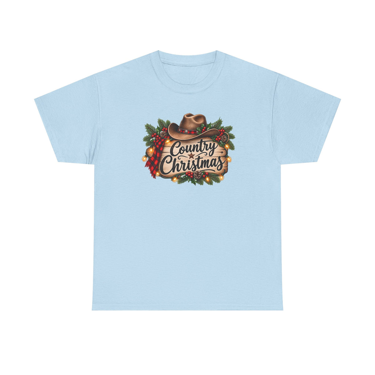 Country Christmas T-Shirt — Rustic Cowboy Holiday Tee