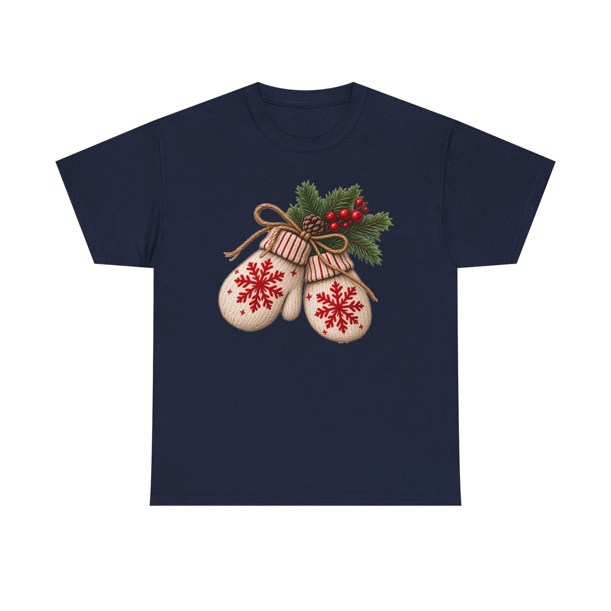 Cozy Christmas mittens T-shirt… Festive winter holiday tee