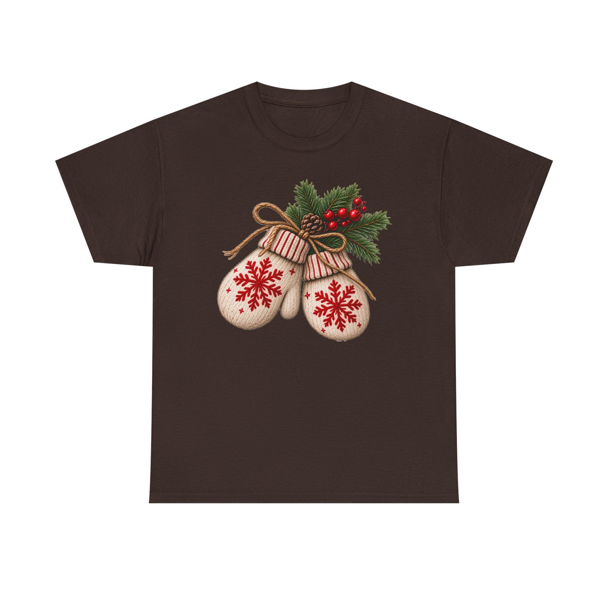 Cozy Christmas mittens T-shirt… Festive winter holiday tee