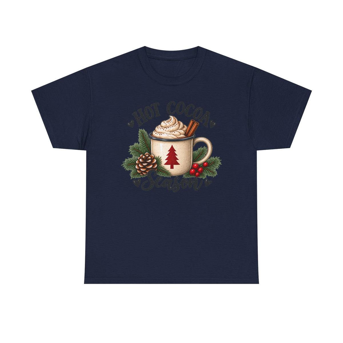 Hot chocolate season T-shirt… Cozy Christmas holiday tee