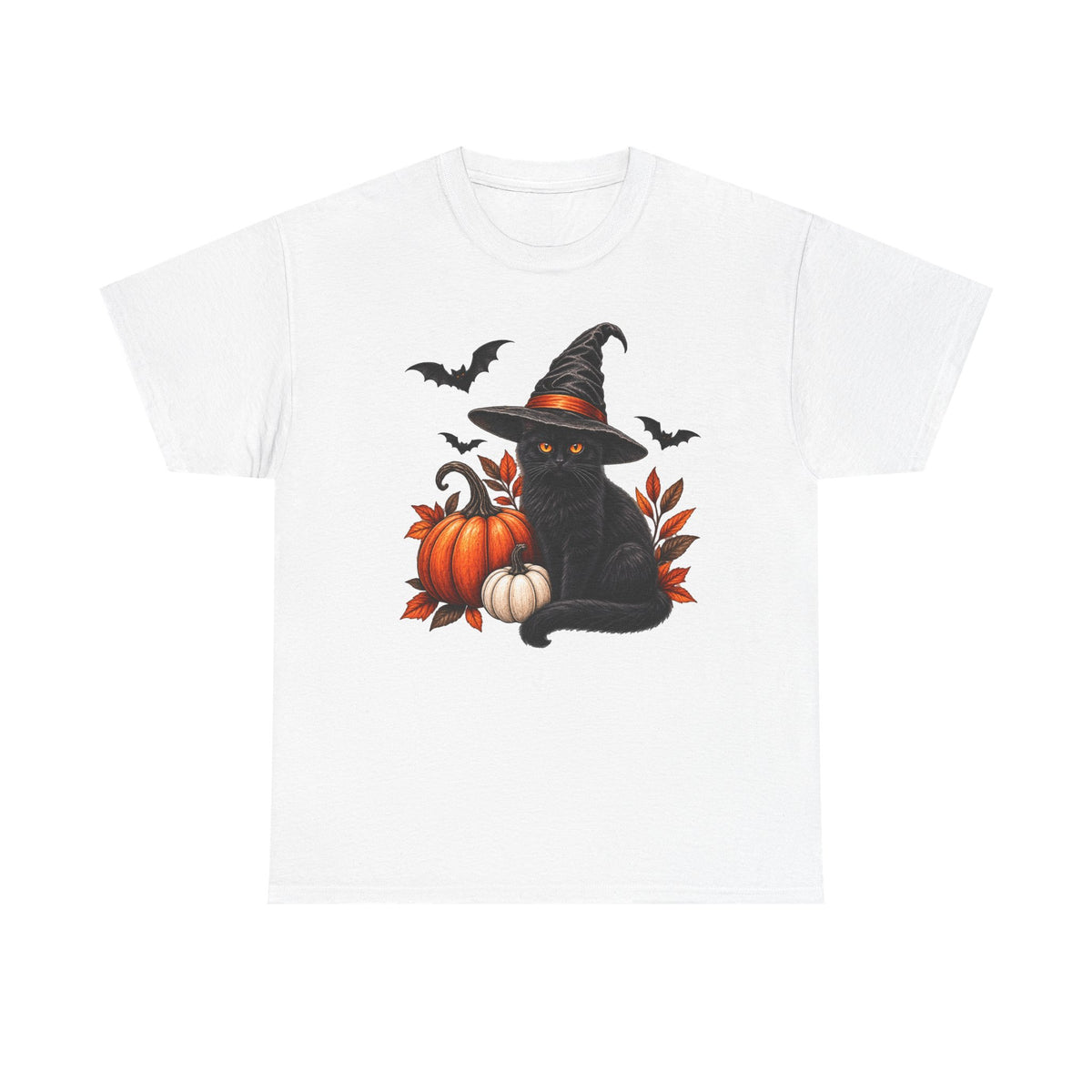 Witchy, black cat Halloween T-Shirt