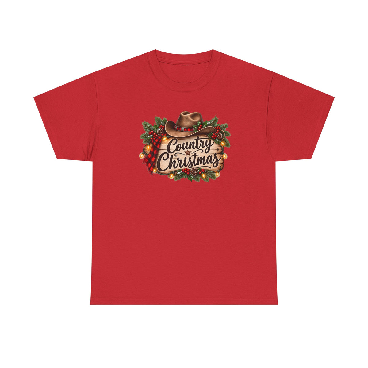 Country Christmas T-Shirt — Rustic Cowboy Holiday Tee