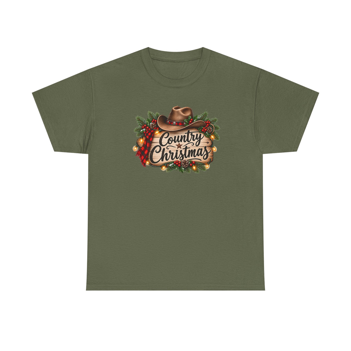 Country Christmas T-Shirt — Rustic Cowboy Holiday Tee
