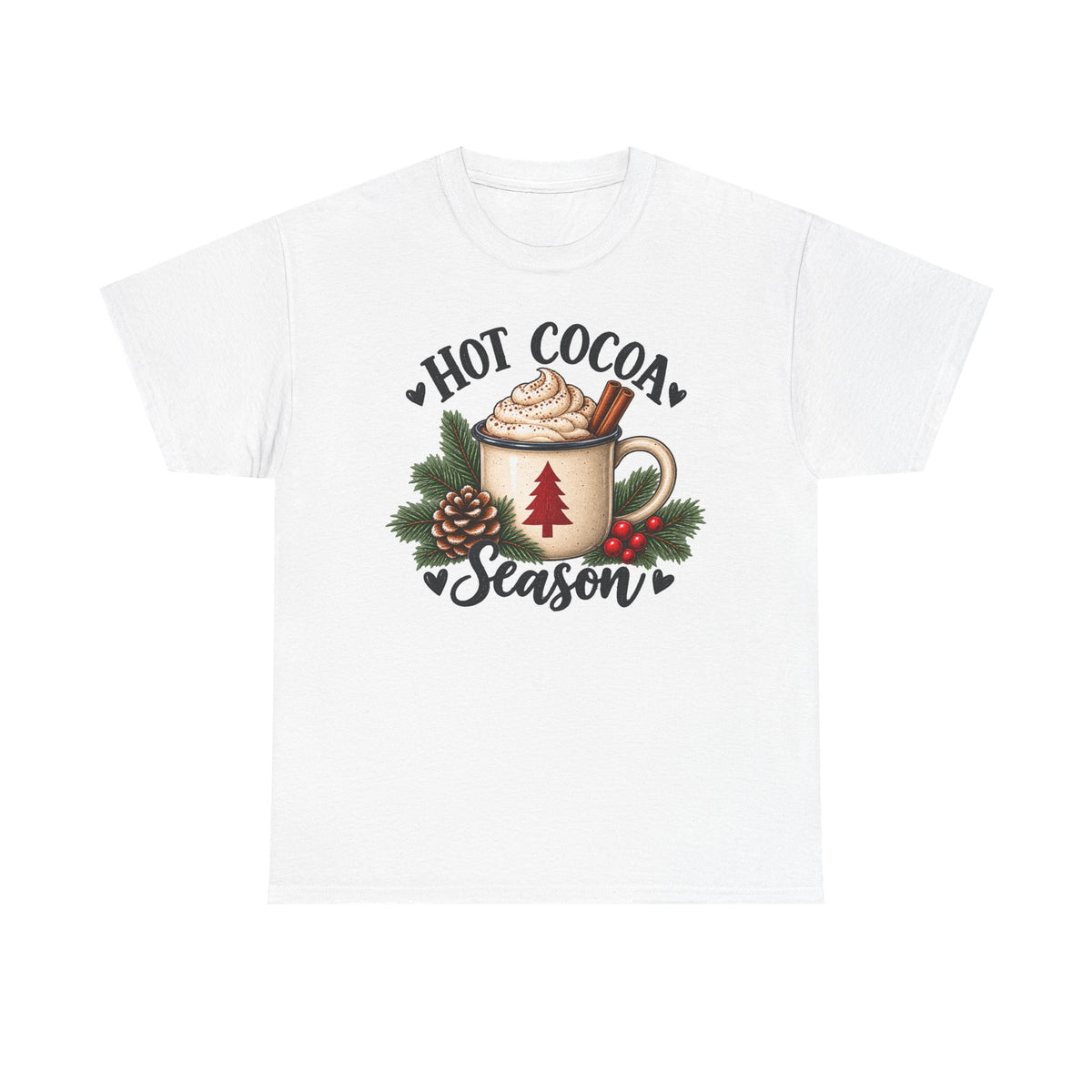 Hot chocolate season T-shirt… Cozy Christmas holiday tee