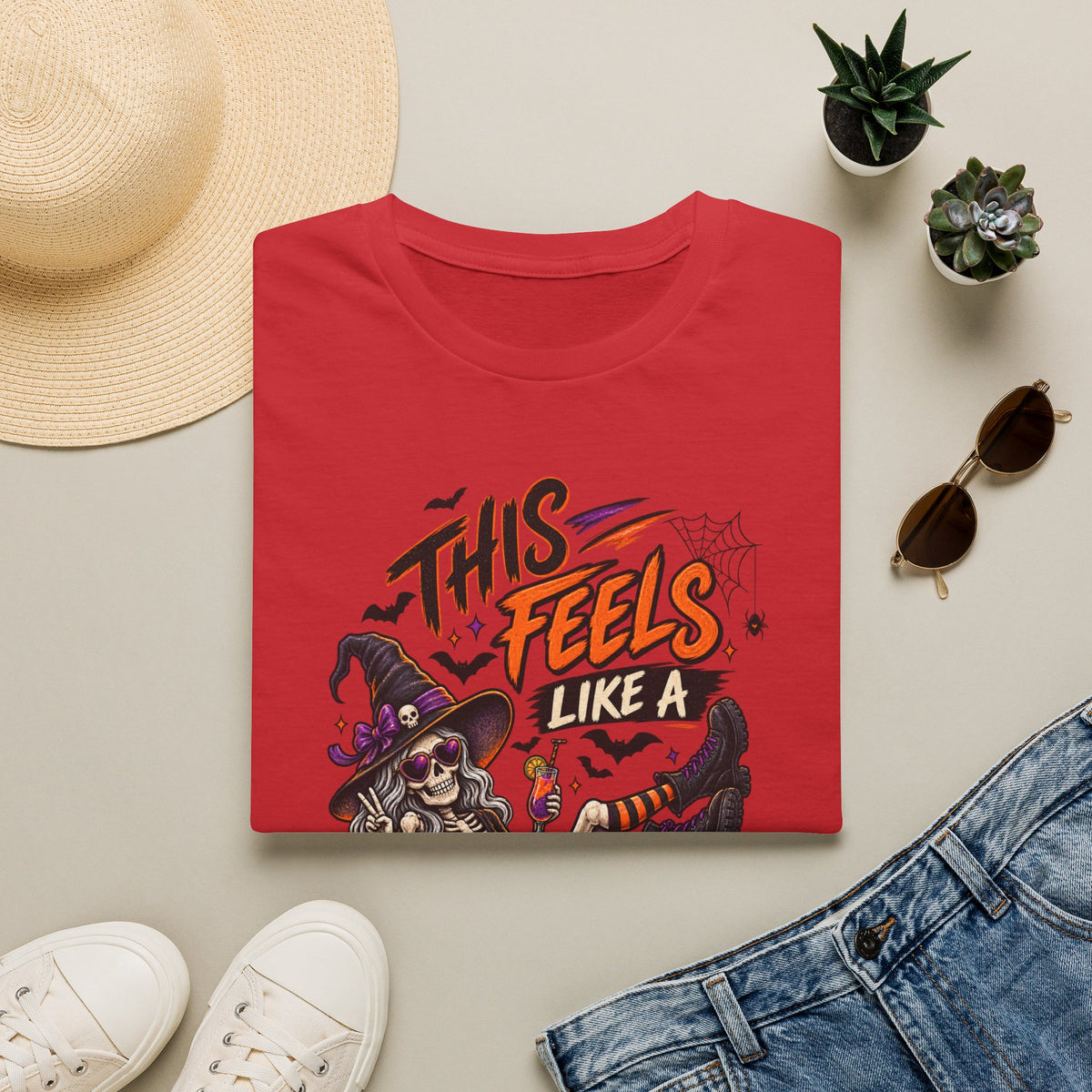 This feels like a bad idea, T-shirt, funny Halloween shirt, spooky horror graphic tee
