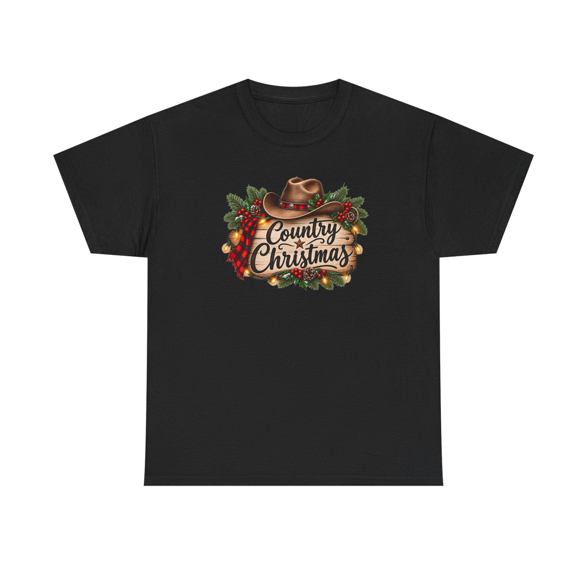 Country Christmas T-Shirt — Rustic Cowboy Holiday Tee
