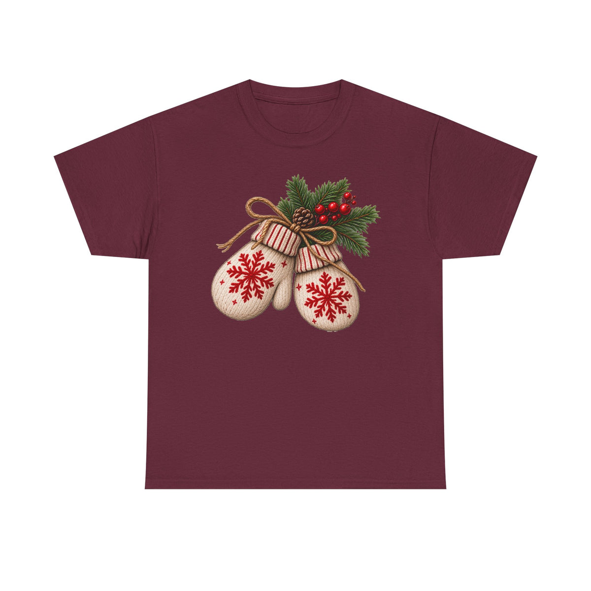 Cozy Christmas mittens T-shirt… Festive winter holiday tee
