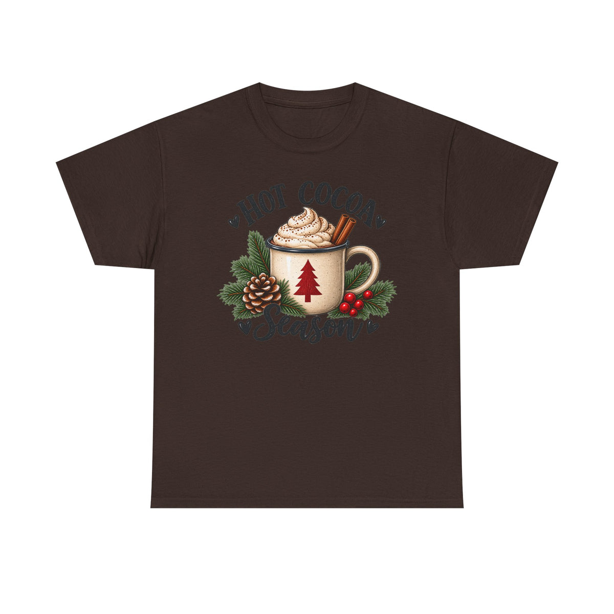 Hot chocolate season T-shirt… Cozy Christmas holiday tee
