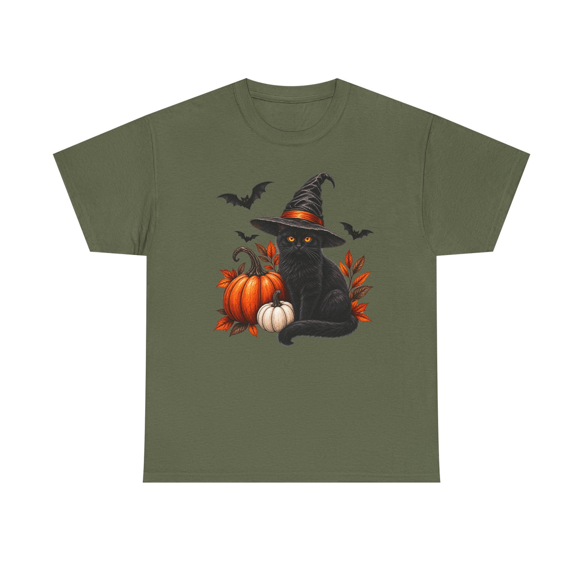 Witchy, black cat Halloween T-Shirt