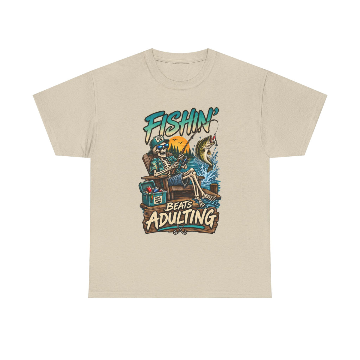 Fishing Beats Adulting T-Shirt